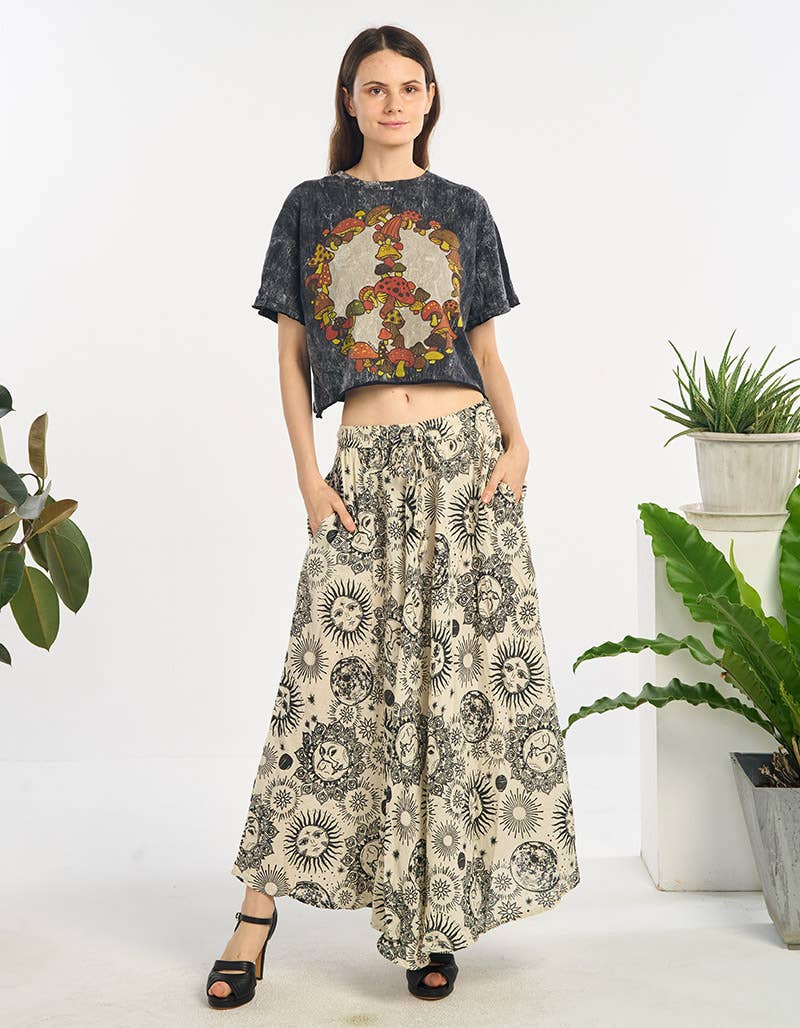 Sun & Moon Skirt RUST - ivyandlavyboutique Kathmandu Imports