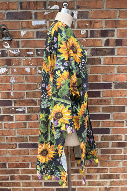 Sunflower Picking Kimono - ivyandlavyboutique A Rare Bird Shop