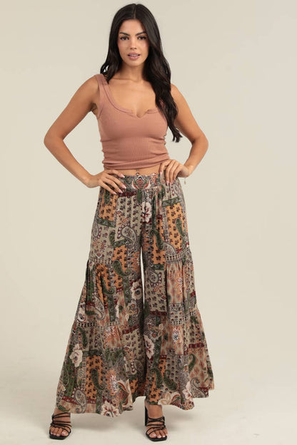 Sunset Flit Wide Leg Pant - ivyandlavyboutique ANGIE