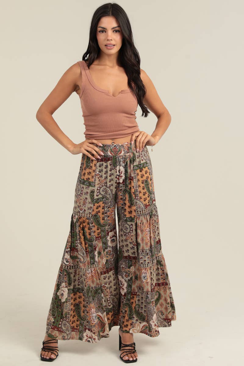 Sunset Flit Wide Leg Pant - ivyandlavyboutique ANGIE