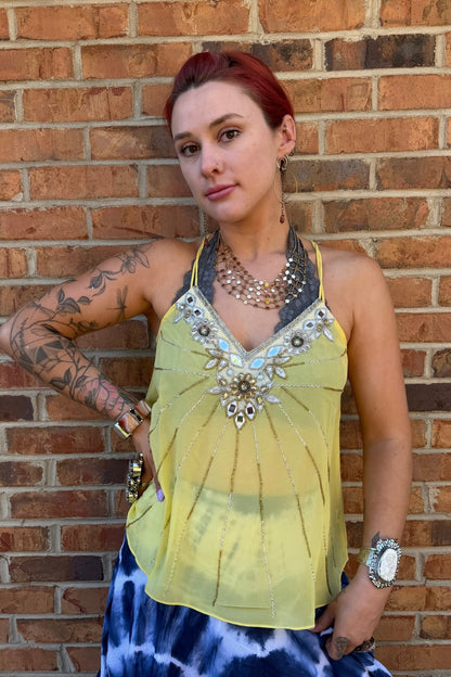 Sunshine Sheer Tank - ivyandlavyboutique LA Skirts