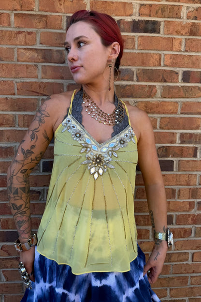 Sunshine Sheer Tank - ivyandlavyboutique LA Skirts