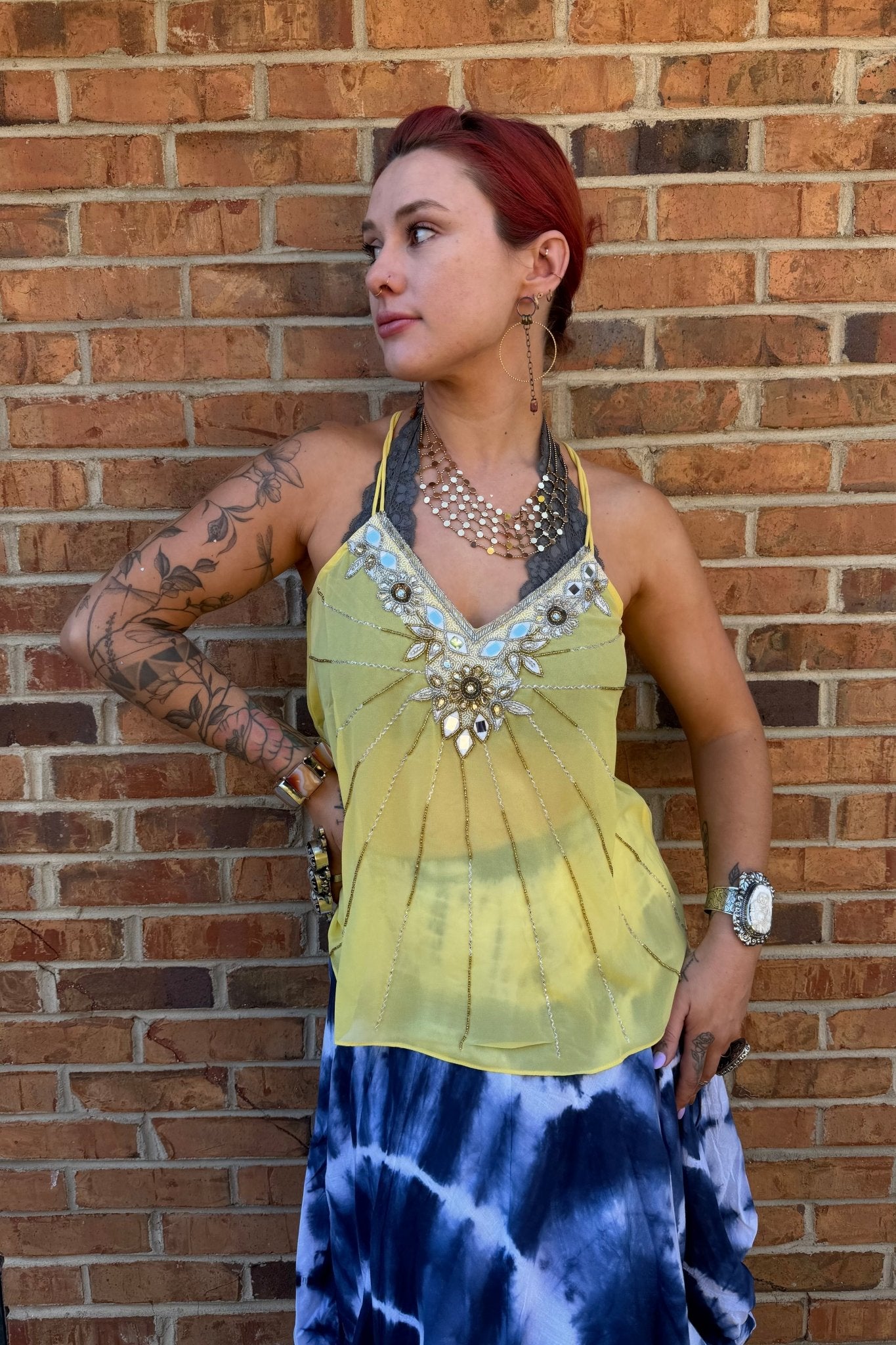 Sunshine Sheer Tank - ivyandlavyboutique LA Skirts