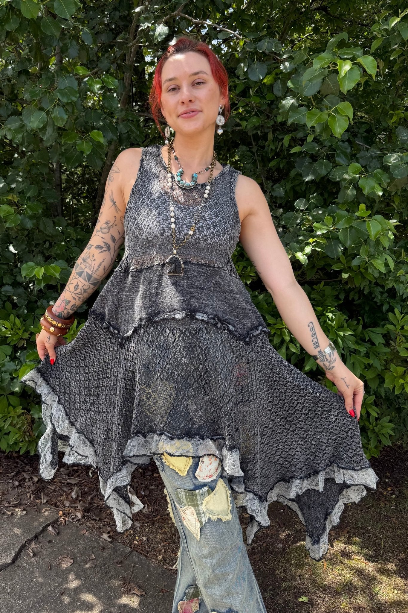 Sweet Dreams Fitted Cotton Weaving Ruffle Dress - ivyandlavyboutique Pol Clothing