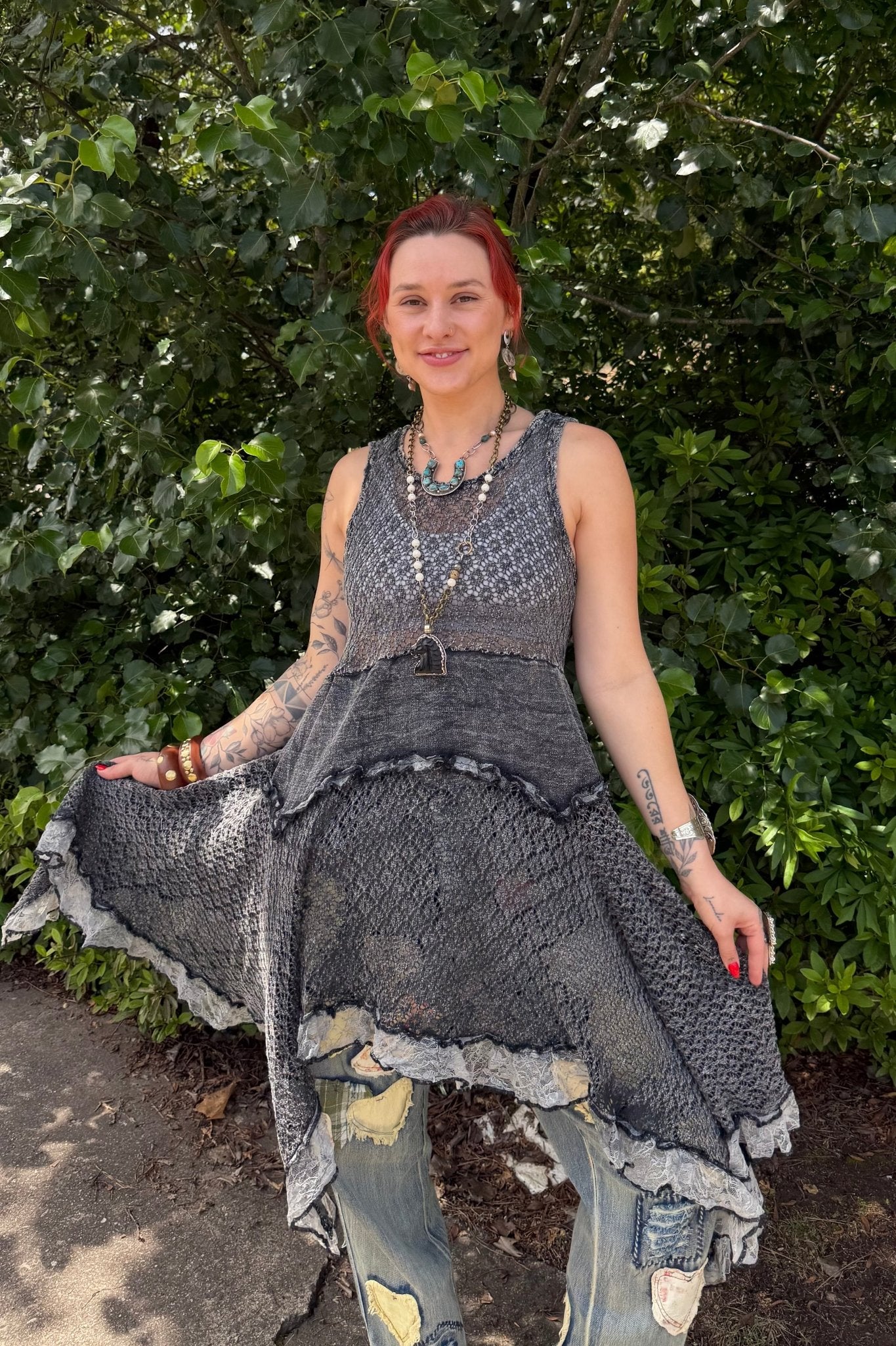 Sweet Dreams Fitted Cotton Weaving Ruffle Dress - ivyandlavyboutique Pol Clothing