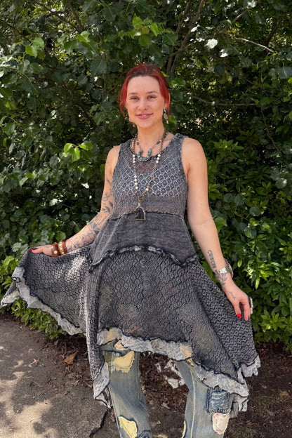 Sweet Dreams Fitted Cotton Weaving Ruffle Dress - ivyandlavyboutique Pol Clothing