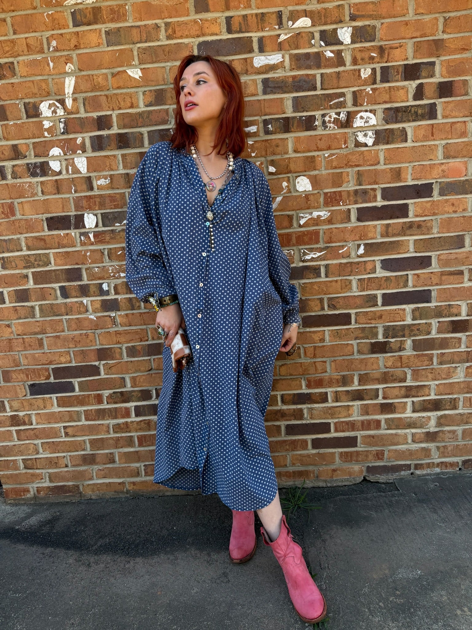 Sweet Nothings Button Down Dress in Navy - ivyandlavyboutique Jaded Gypsy