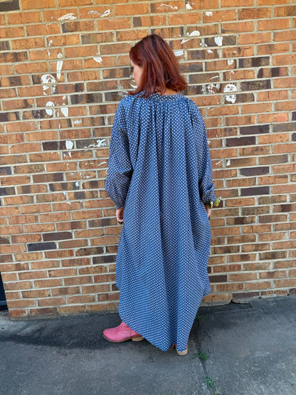 Sweet Nothings Button Down Dress in Navy - ivyandlavyboutique Jaded Gypsy