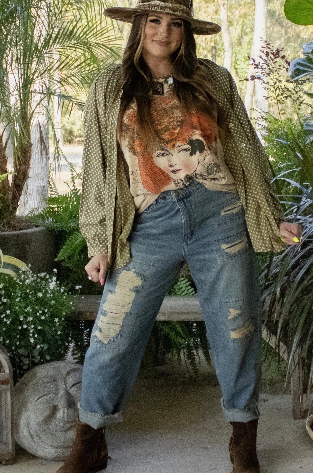 Sweet Nothings Shirt in Dot - ivyandlavyboutique Jaded Gypsy