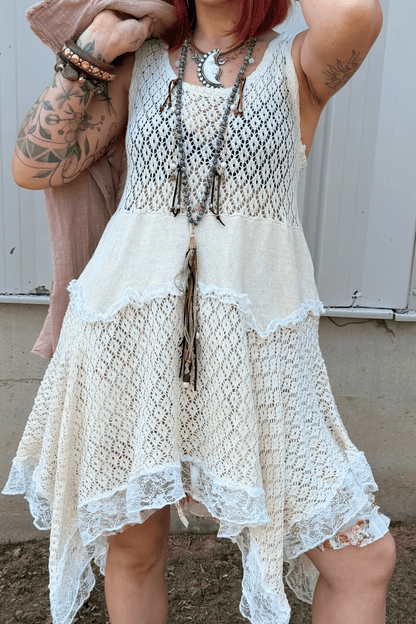 SweetDreams Fitted Cotton Weaving Ruffle Dress - ivyandlavyboutique Pol Clothing