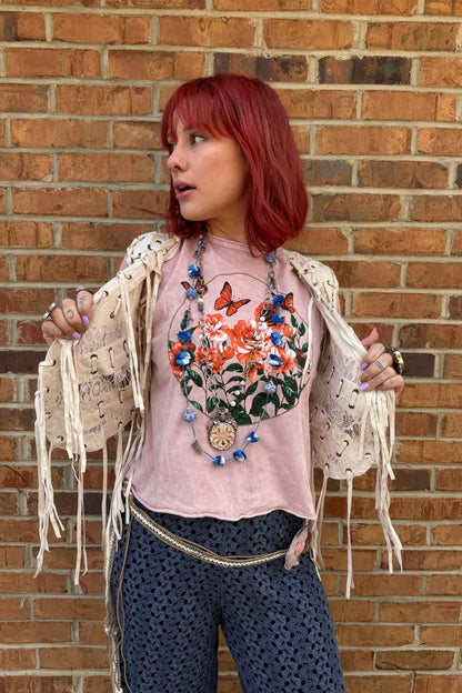 Swing Tee Butterflies & Roses - ivyandlavyboutique Caution to the wind