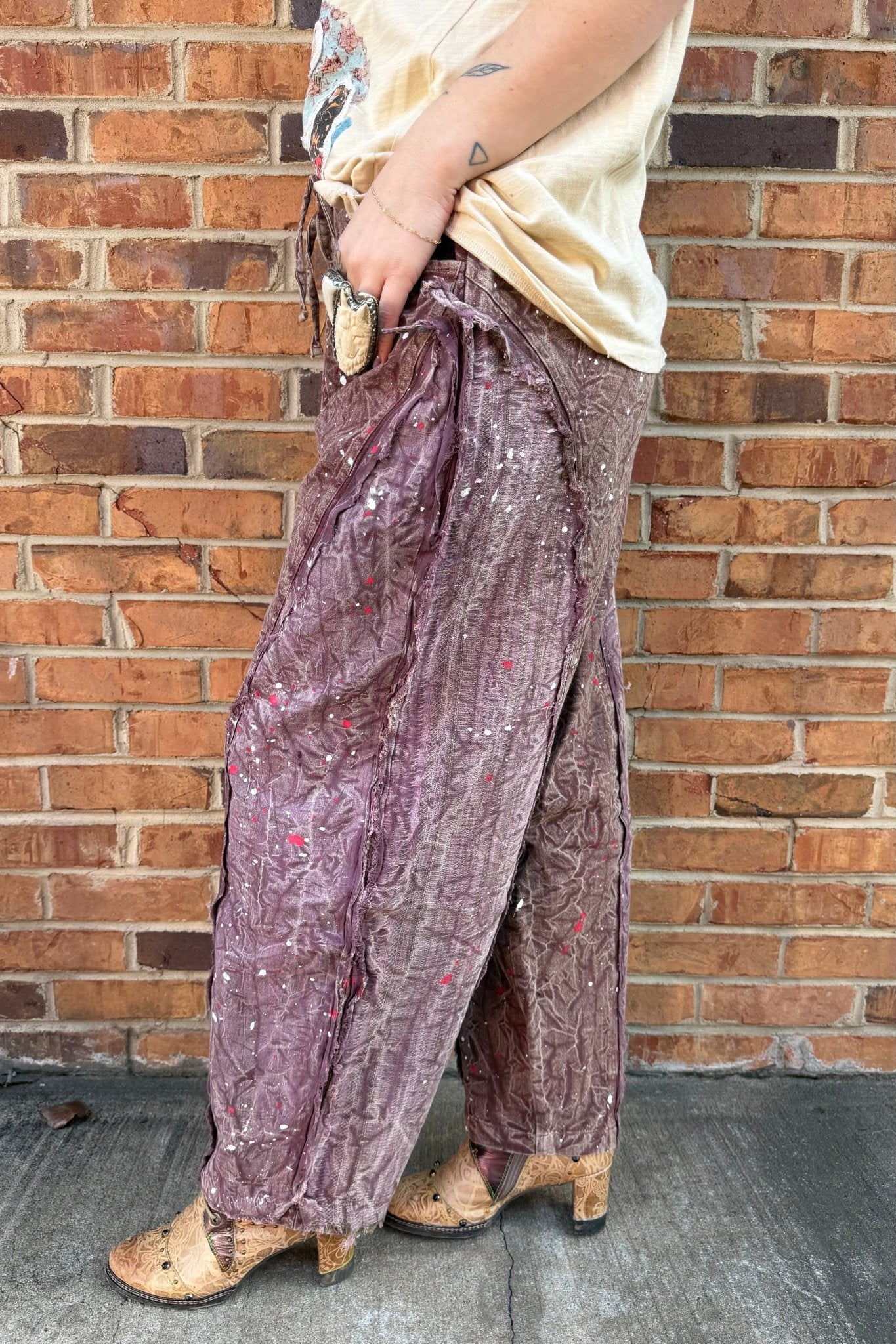 Taking Sides Pants - Sunset - ivyandlavyboutique Jaded Gypsy