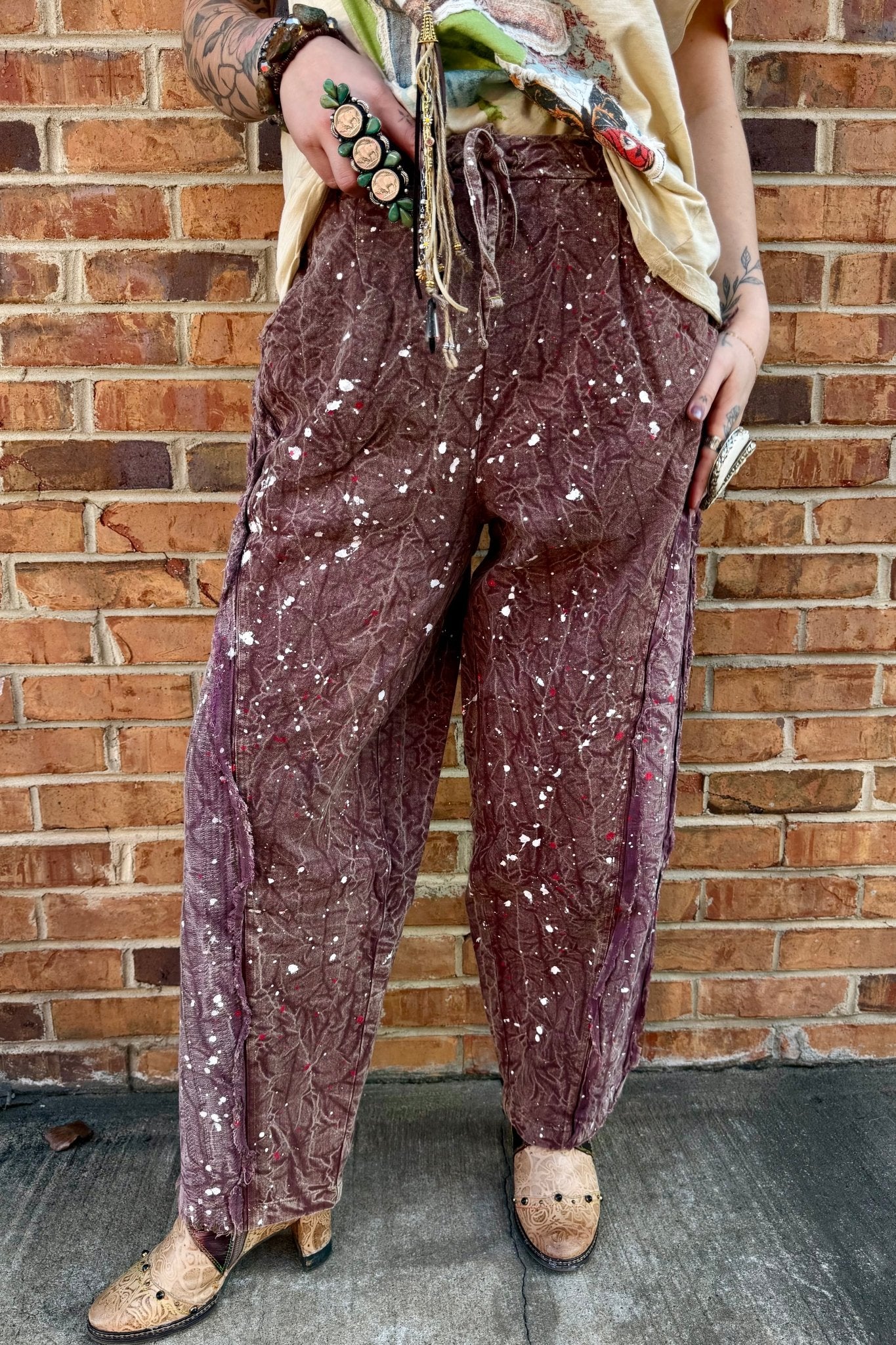 Taking Sides Pants - Sunset - ivyandlavyboutique Jaded Gypsy