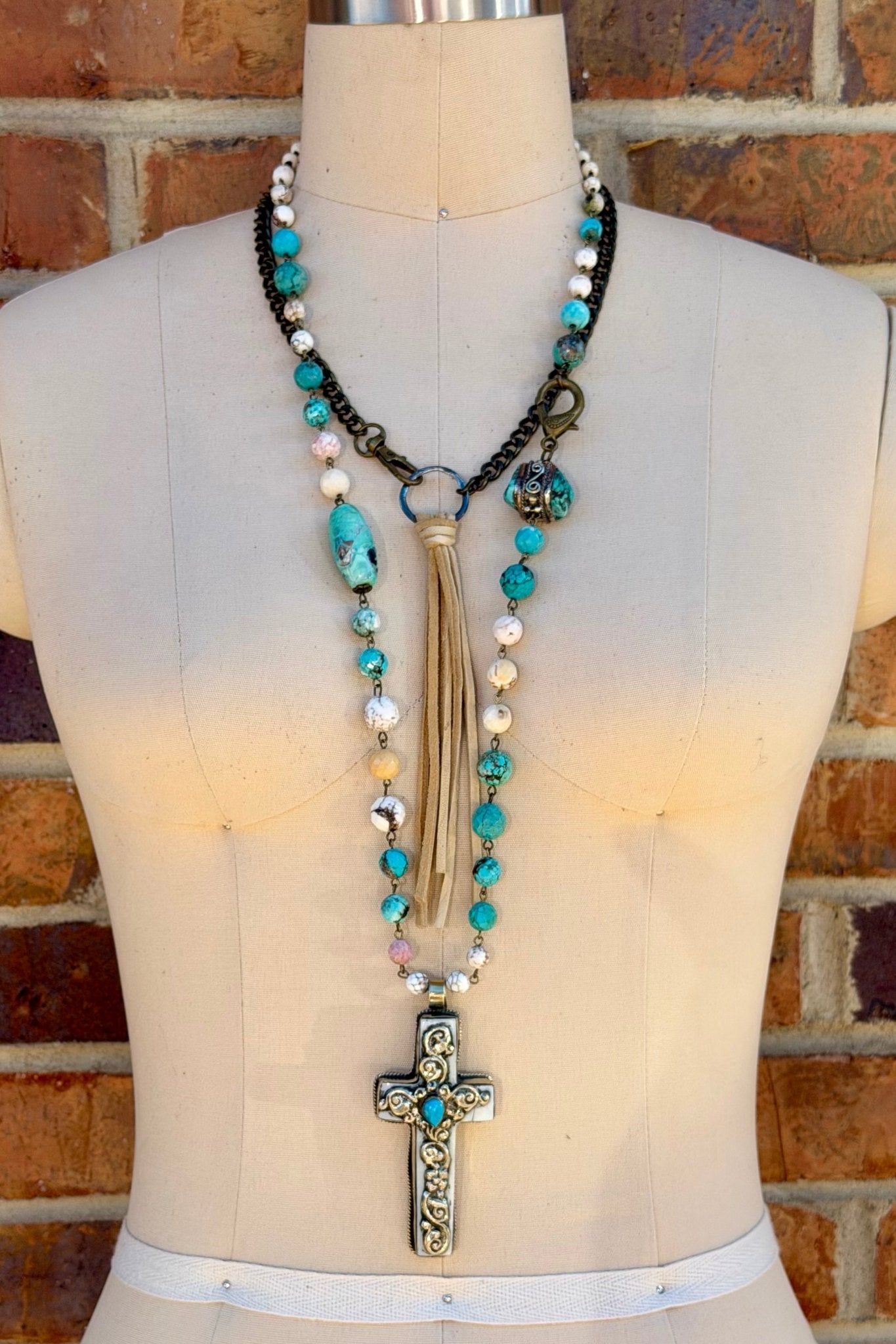 Tassel Buckskin Necklace - ivyandlavyboutique Scooples Jewelry