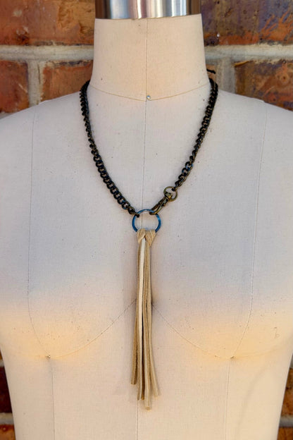 Tassel Buckskin Necklace - ivyandlavyboutique Scooples Jewelry