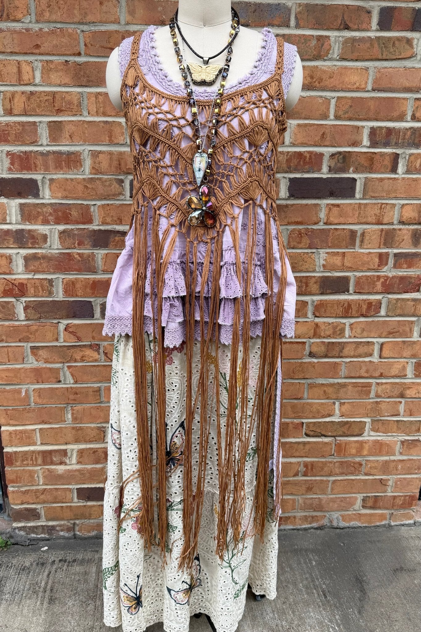 Tassel Fringe Crochet Kimono: Bold Styling Cover - Up - ivyandlavyboutique Leto Accessories