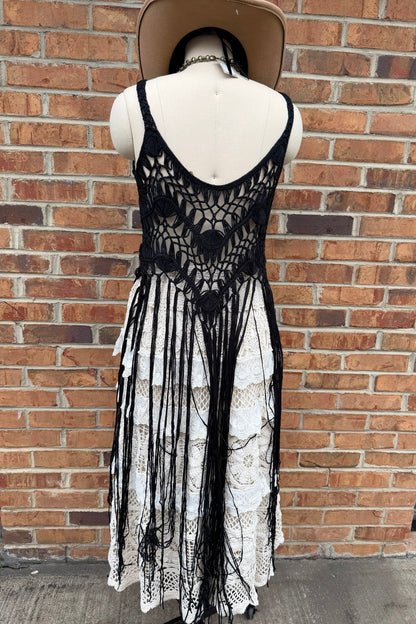 Tassel Fringe Crochet Kimono: Bold Styling Cover - Up - ivyandlavyboutique Leto Accessories