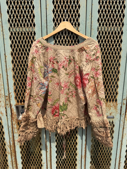 Tattered Flowers Jacket - ivyandlavyboutique A Rare Bird Shop