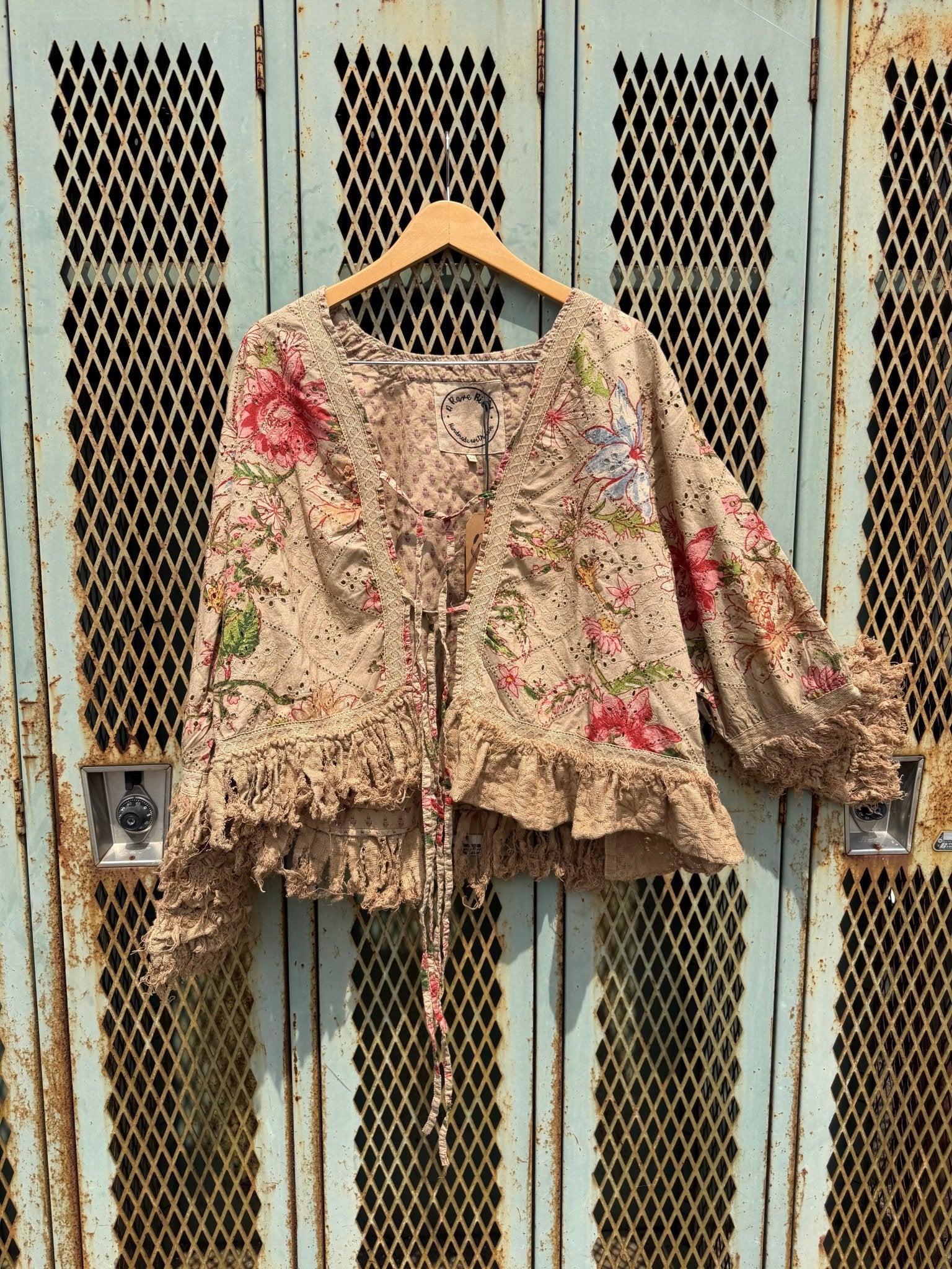 Tattered Flowers Jacket - ivyandlavyboutique A Rare Bird Shop