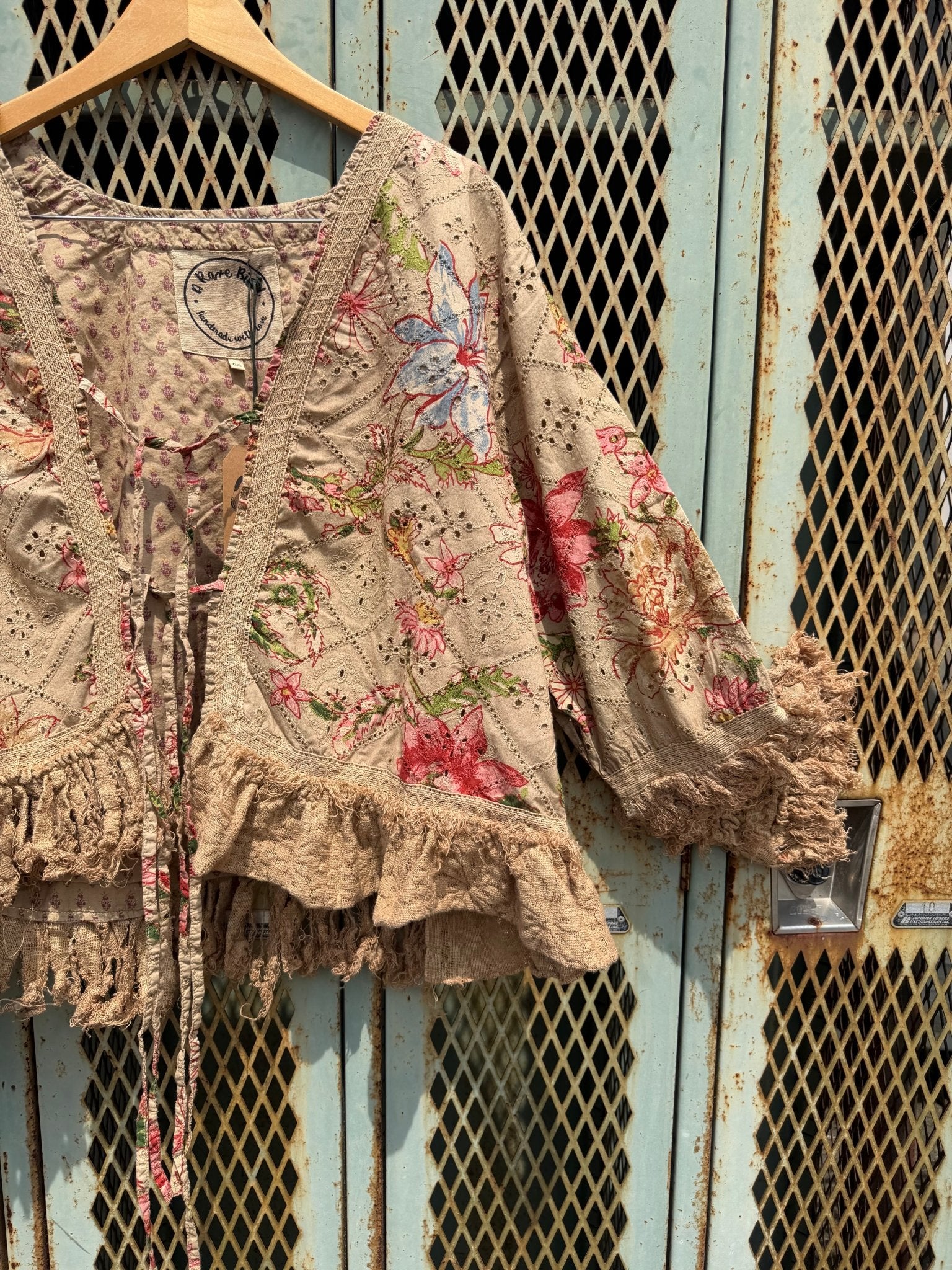 Tattered Flowers Jacket - ivyandlavyboutique A Rare Bird Shop