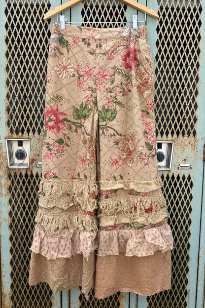 Tattered Flowers Pants - ivyandlavyboutique A Rare Bird Shop