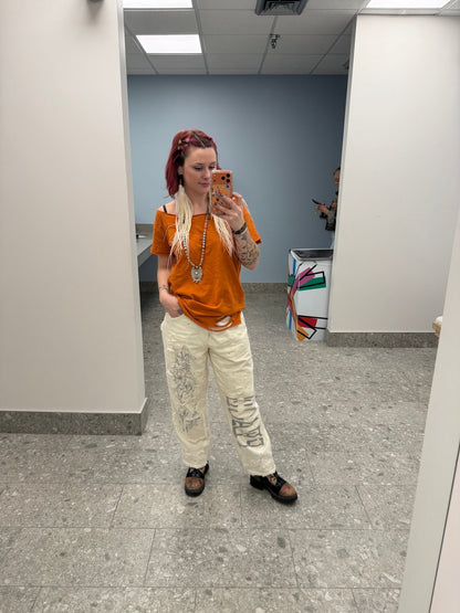 Tattered Tee Burnt Orange - ivyandlavyboutique A Rare Bird Shop