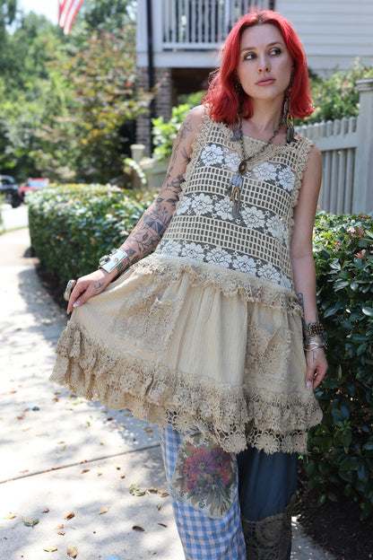 Tattered Treasure Tunic - ivyandlavyboutique Jaded Gypsy
