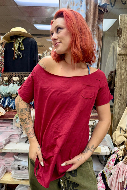 Tattered Vintage Tee - RB Live - ivyandlavyboutique A Rare Bird Shop