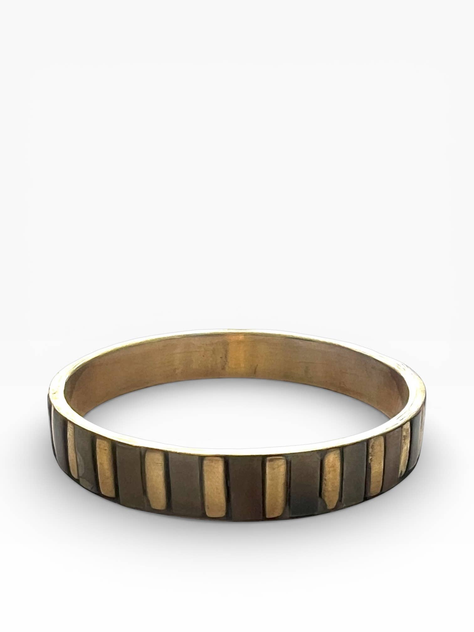 Taupe Horn set in brass bangles - ivyandlavyboutique Erik & Mike
