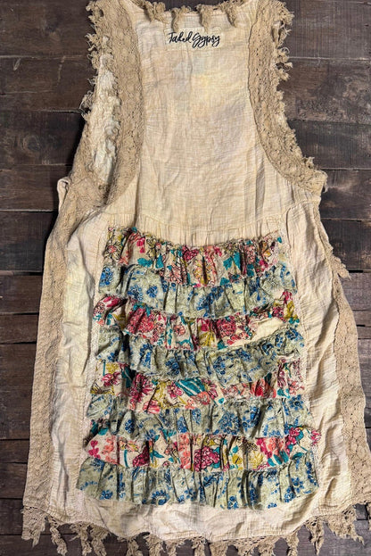 Tea Dye Ruffle High Lo - ivyandlavyboutique Jaded Gypsy