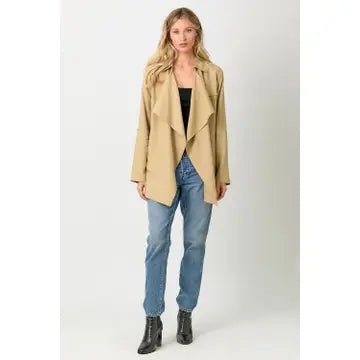 Tencel Open Trench Coat - ivyandlavyboutique Mystree