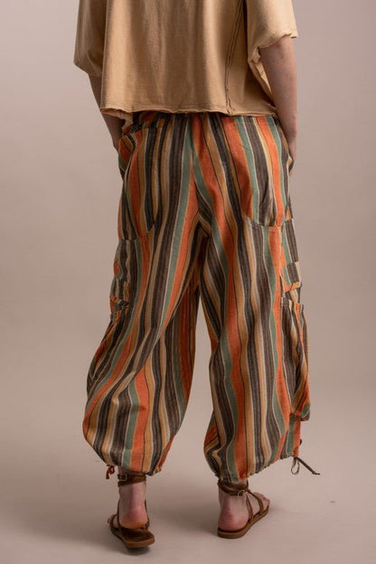That's So 70s Multi Color Parachute Pants - ivyandlavyboutique Blue Velvet