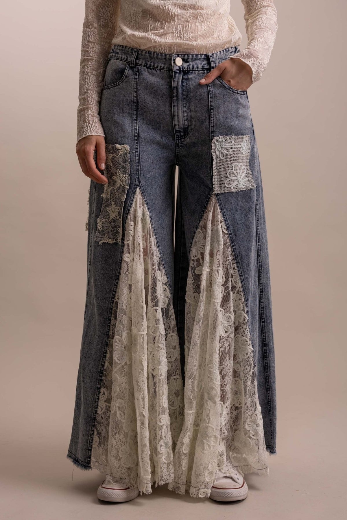The Boho Babe Flare Pant - ivyandlavyboutique Blue Velvet