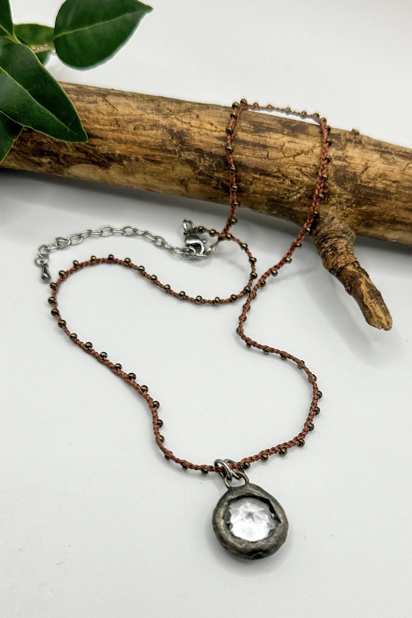 The Camel Crochet Soldered Gemstone Necklace Choker - ivyandlavyboutique Spirit Lala