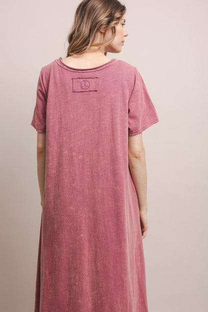 The Crown Of Mary Washed Long Dress - ivyandlavyboutique Blue Velvet