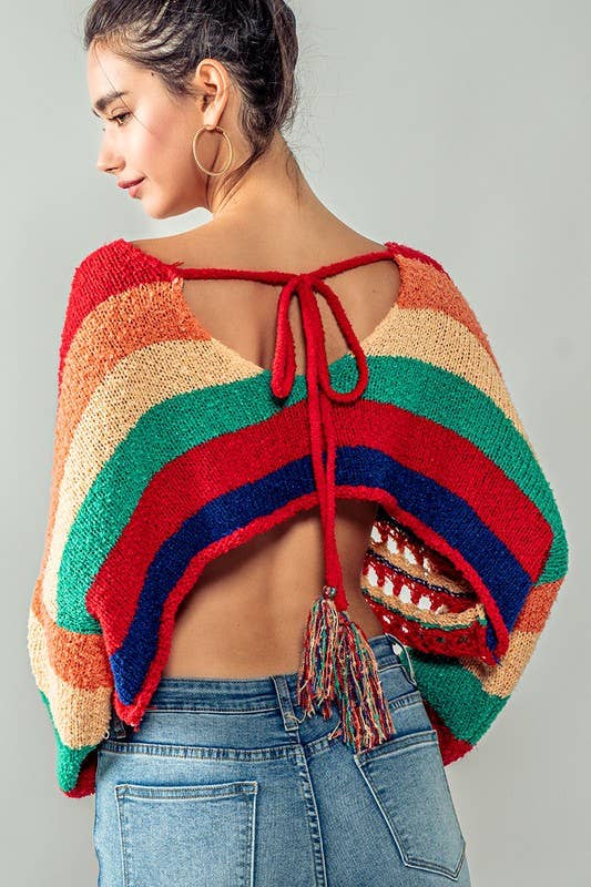 The Cut Rug Rainbow Sweater - ivyandlavyboutique Fashion Week