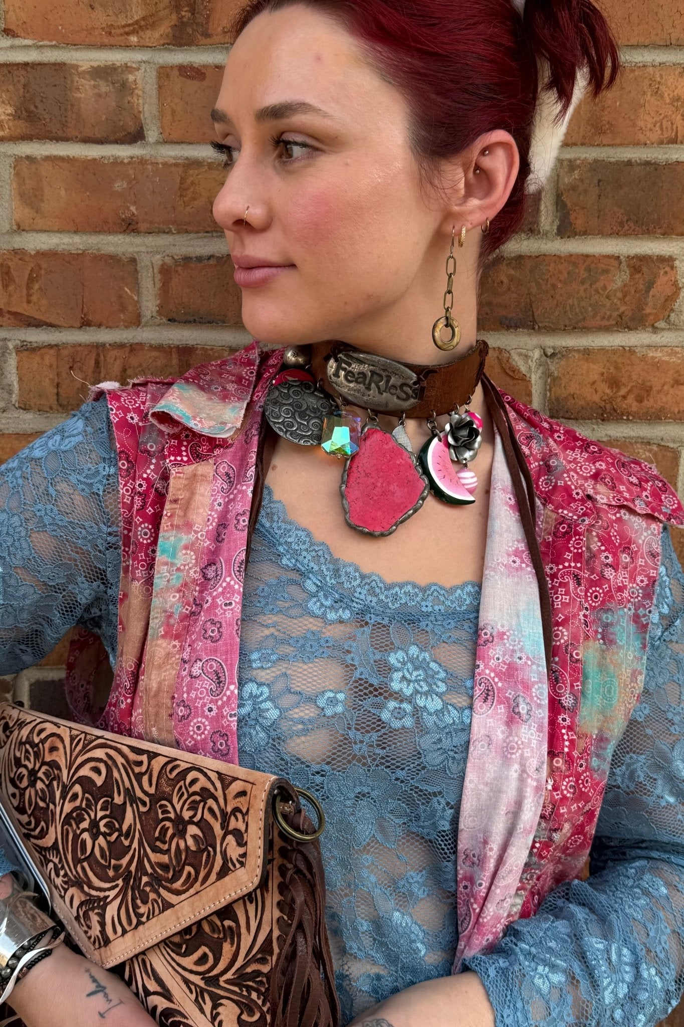 The Fearless Choker - ivyandlavyboutique Art by Amy