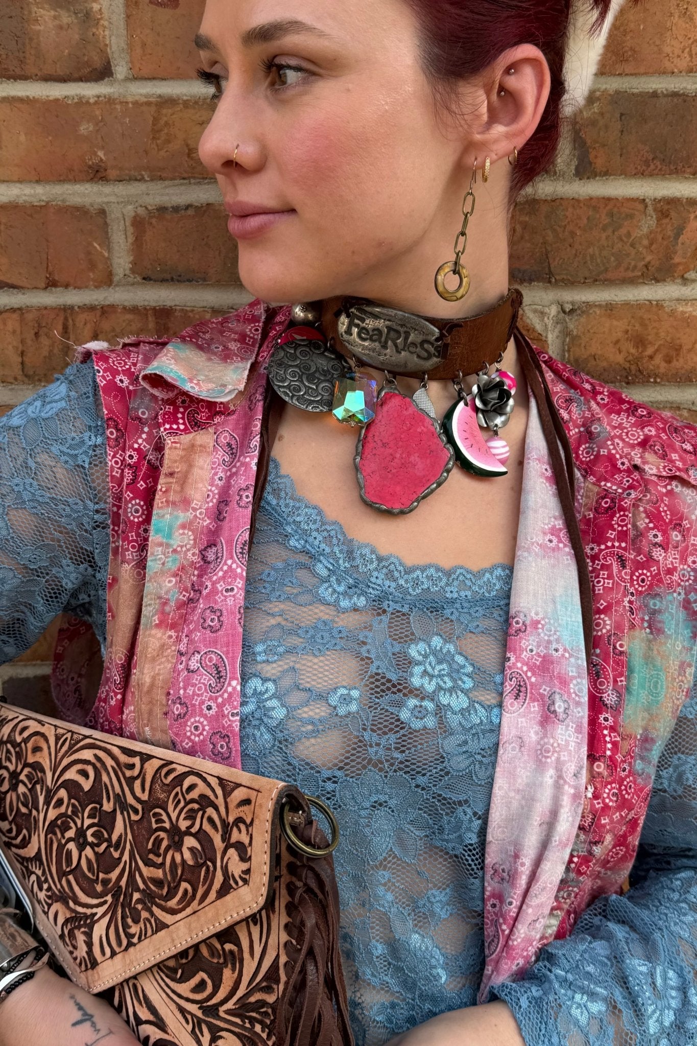 The Fearless Choker - ivyandlavyboutique Art by Amy