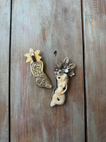 The Flowered Mermaid Pendant - ivyandlavyboutique ivyandlavyboutique