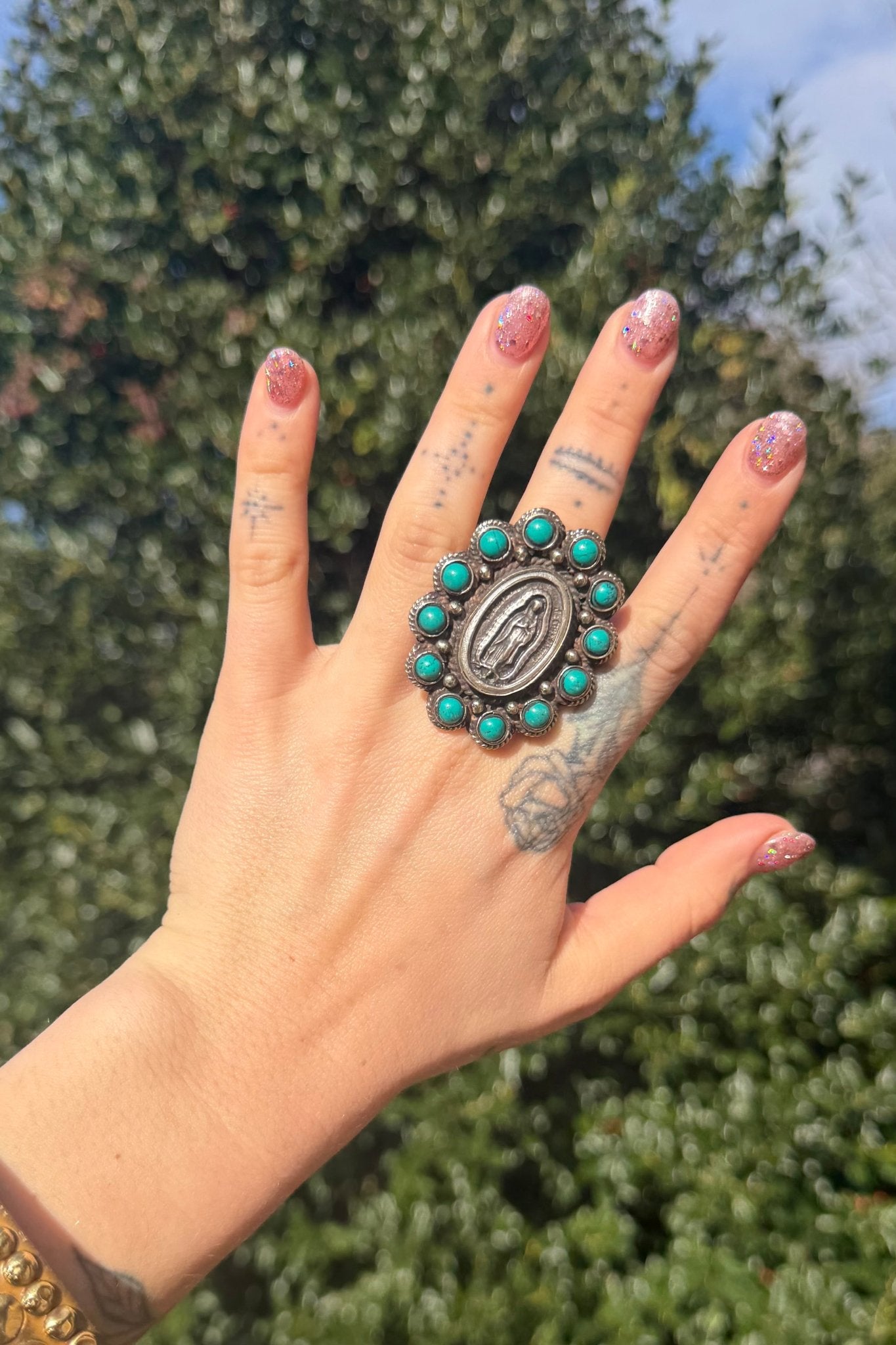 The LADY Ring w/ Med Turquoise - ivyandlavyboutique ivyandlavyboutique