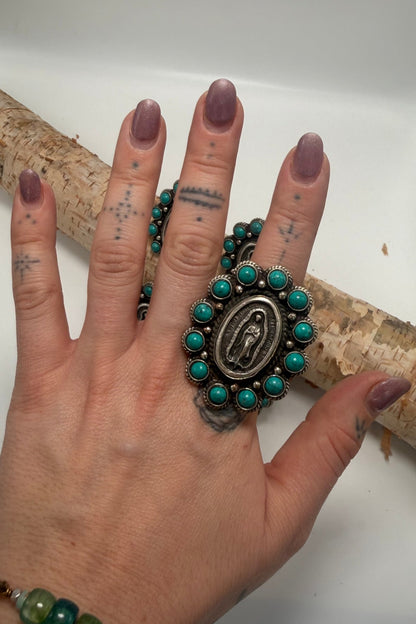 The LADY Ring w/ Med Turquoise - ivyandlavyboutique ivyandlavyboutique