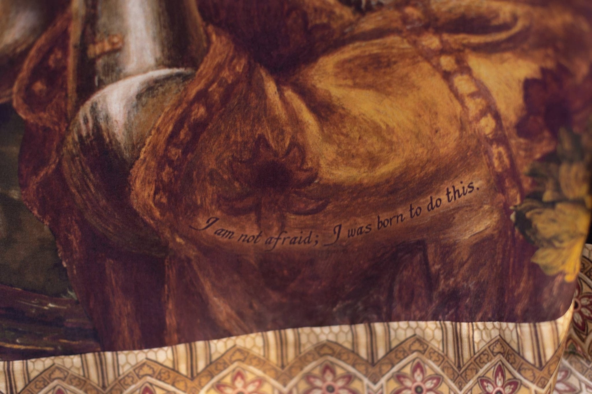 The Messenger Long Maxi Slip Dress w/ Joan of Arc & Florals - ivyandlavyboutique Market of Stars (USA)