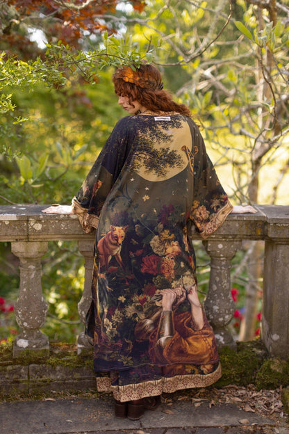 The Messenger Opera Duster Robe w/ Joan of Arc & Florals - ivyandlavyboutique Market of Stars (USA)