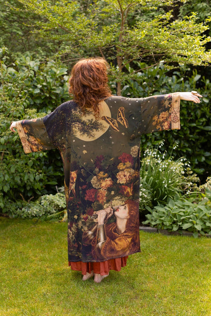 The Messenger Opera Duster Robe w/ Joan of Arc & Florals - ivyandlavyboutique Market of Stars (USA)