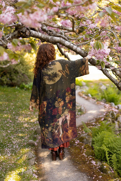 The Messenger Opera Duster Robe w/ Joan of Arc & Florals - ivyandlavyboutique Market of Stars (USA)