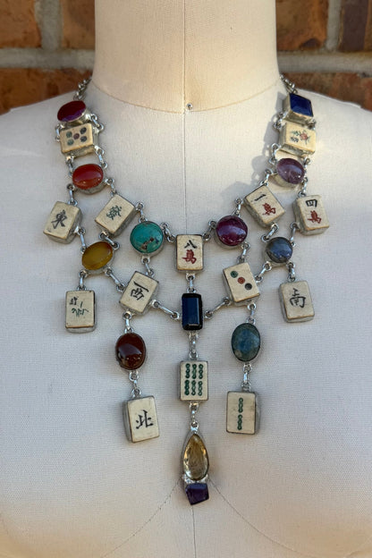 The Player Mahjong Necklace - Boho Wanderlust Boutique Boho Wanderlust Boutique
