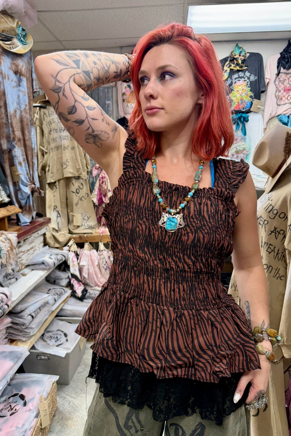 The River Runs Rust Tank - ivyandlavyboutique A Rare Bird Shop