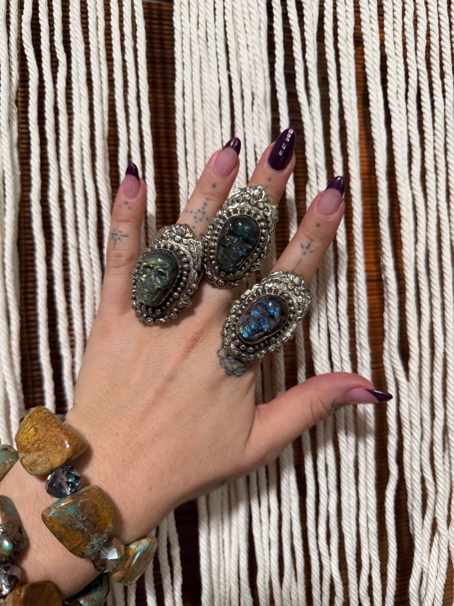 The Skull Statement Ring w/ Lab - ivyandlavyboutique ivyandlavyboutique