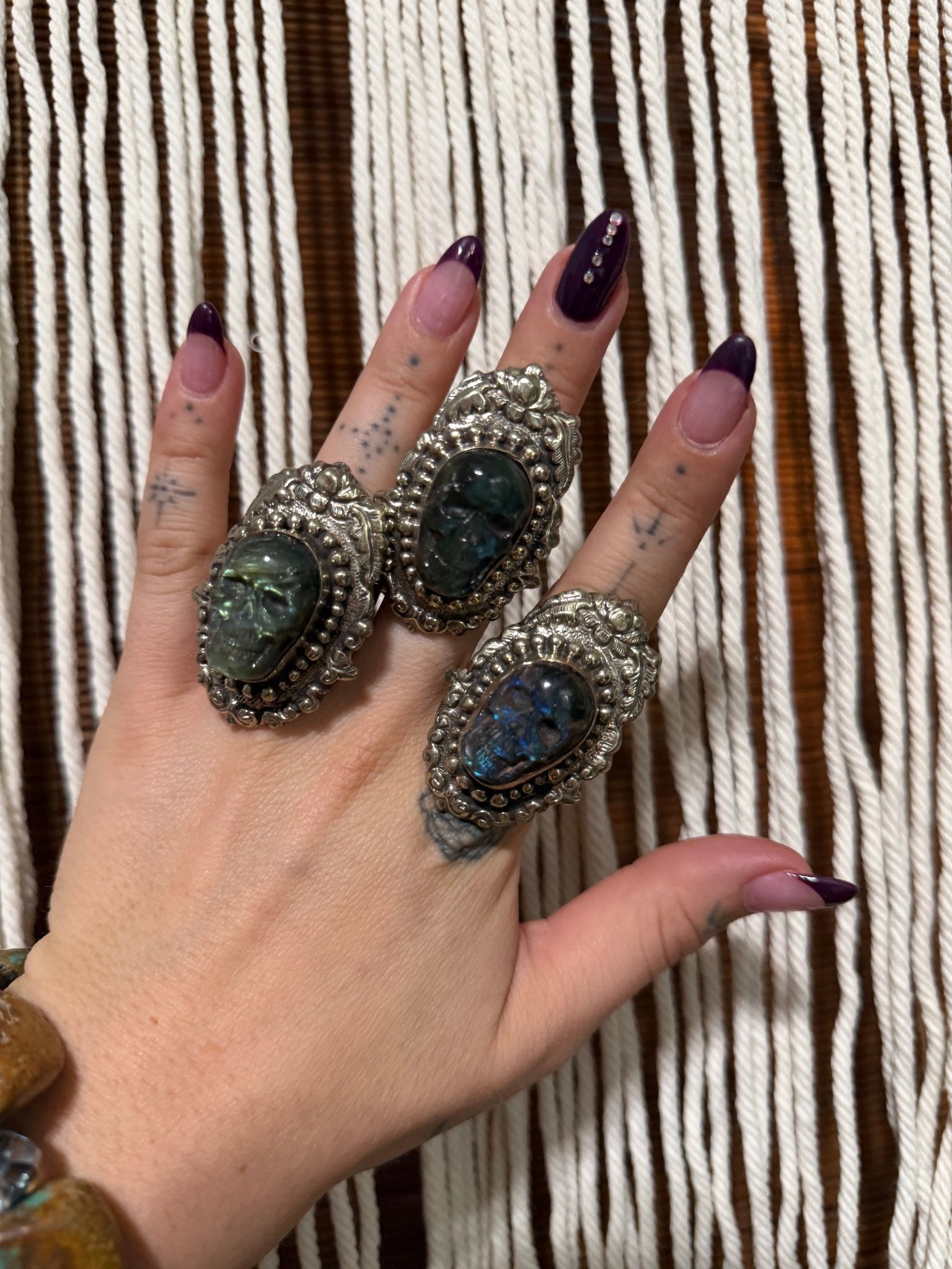 The Skull Statement Ring w/ Lab - ivyandlavyboutique ivyandlavyboutique