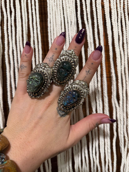 The Skull Statement Ring w/ Lab - ivyandlavyboutique ivyandlavyboutique